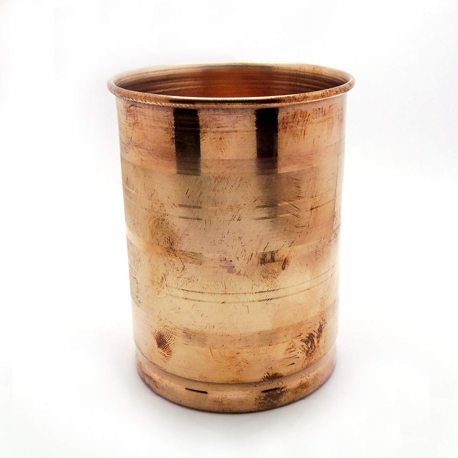 ALOKIK Copper Glass for Water 250 Ml. Rough Grip (Pack of 2 Pcs)