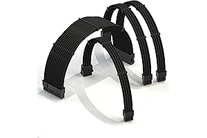 LINKUP - AVA 30cm Braided PC Cables: Enhance Your PC's Aesthetics and Performance