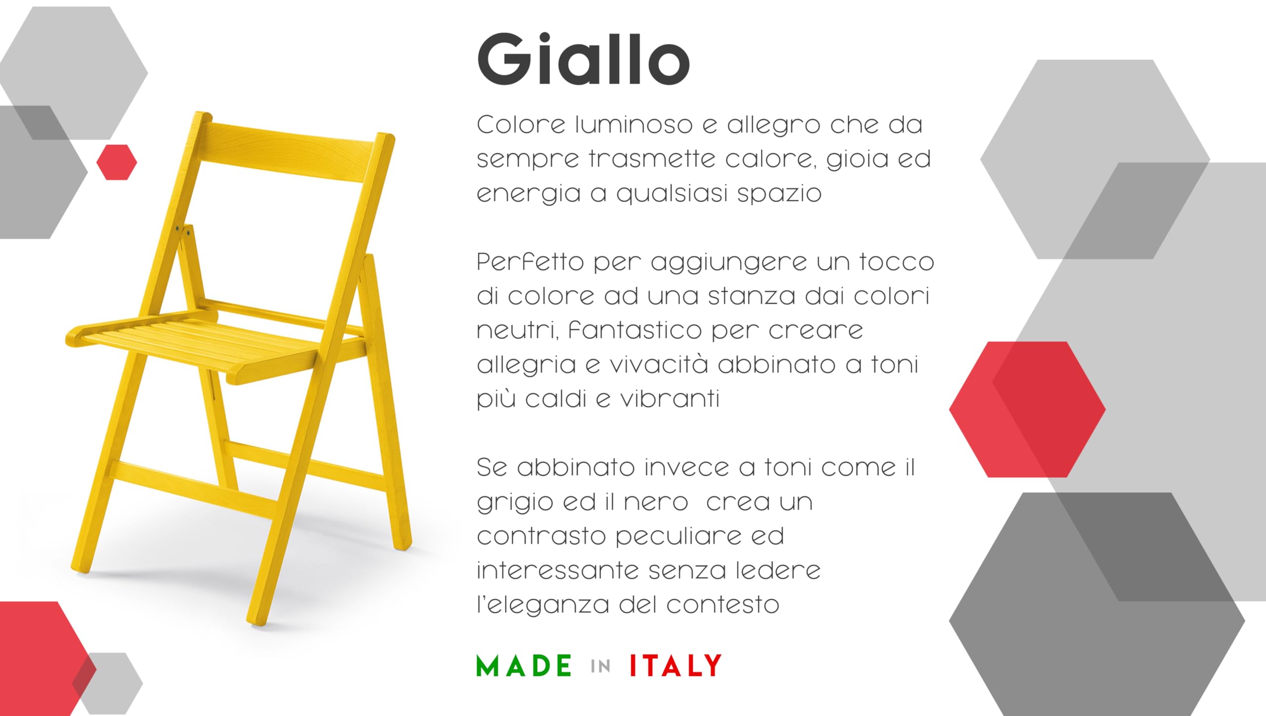 ZStyle Sedia Pieghevole Legno Colorata Salvaspazio Da Giardino Terrazzo Richiudibile Balcone Bar Ristorante Leggera Campeggio Sala Da Pranzo Cucina Legno Massello Di Faggio (4, Giallo)