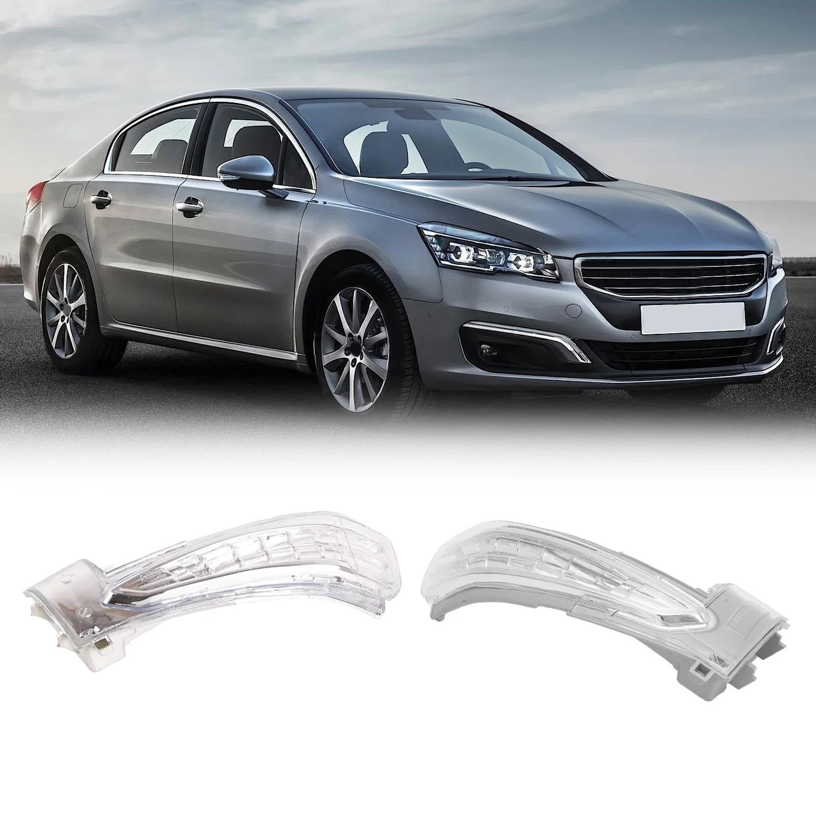 Feu Clignotant Latéral LED Rétroviseur Clignotant Lampe Latérale Voiture Style Pour Peugeot 508/508 SW 6325J5 6325J4 2010-2017 (Only 1 Right)