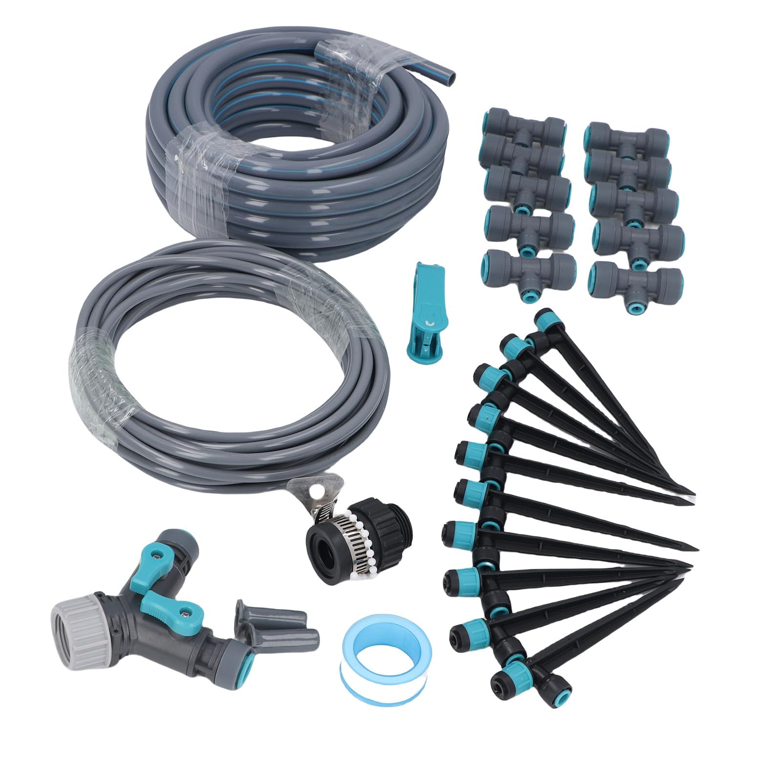 Topiky Kit di Irrigazione a Goccia Regolabile di Irrigazione per Piante con Tubo da 10 M/32,8 Piedi con 3 modalità - Spruzzo e Irrigatore per Serra da Giardino, Prato, Cortile, Automatica di Facile
