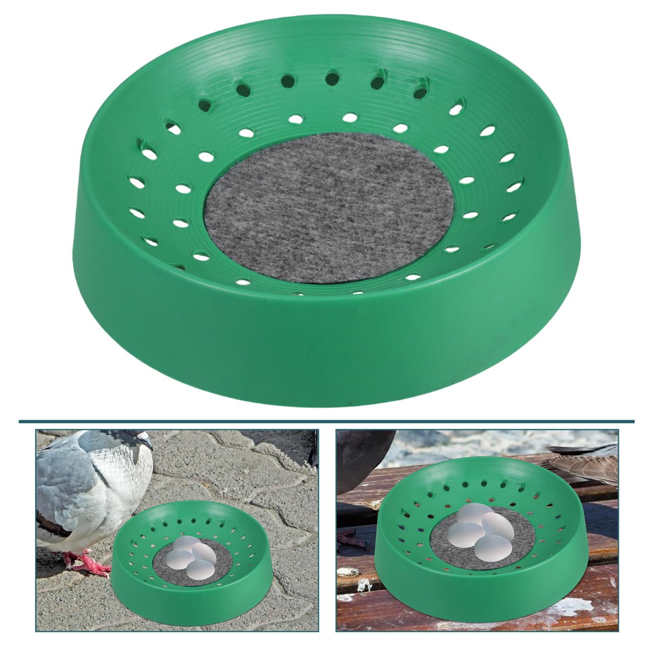 HANABASS Replaceable Pigeon Nest Bowls 6 Pack Smooth Plastic Bird Nesting Bowl for Pigeon Breeding and Birdcage Accessories 8.7 Inch Diameter - Image 3