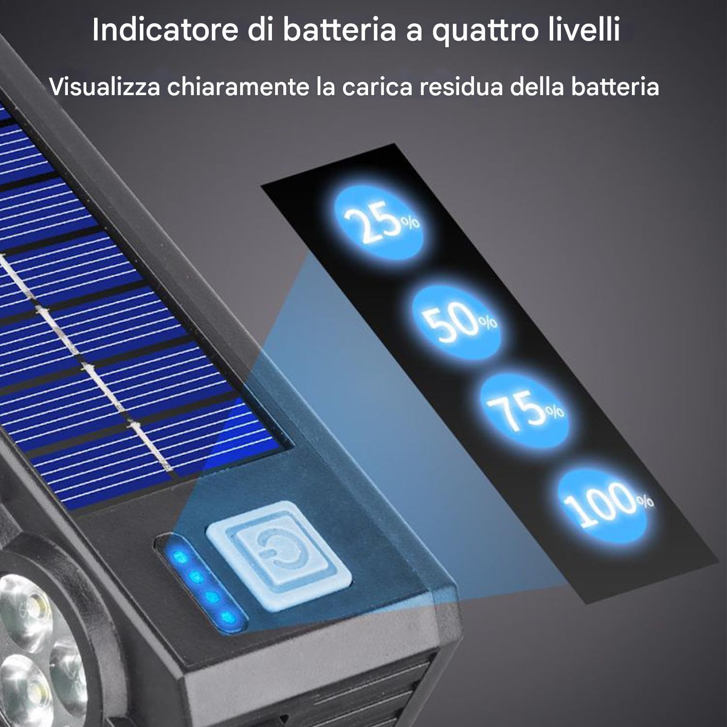 Luce per biciclette ricaricabile - Luci da bici anteriore solare per la guida notturna | 1,5 ore Carica rapida potente LED super luminoso con corno, porta USB, luci ciclistiche IP65 impermeabili per l