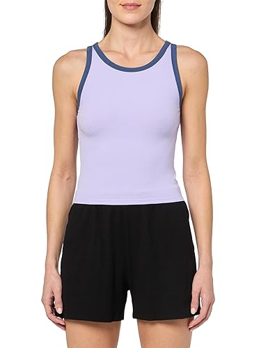 Florence By Mills | Women's Rib Solid High Neck Tank | Millie Lavender, Medium