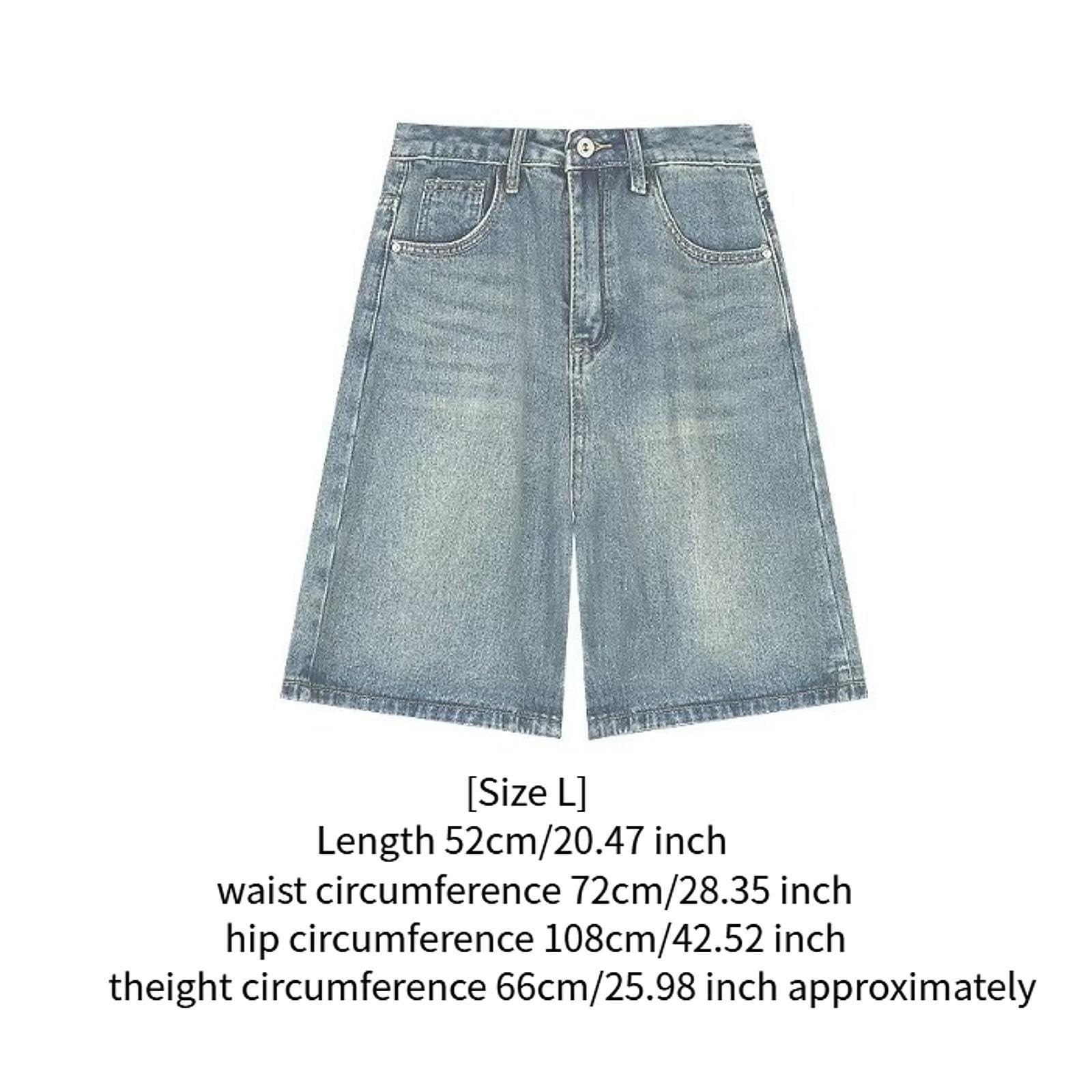 F Fityle Jean Shorts Femme Taille Haute Short Large Denim Confortable Style Polyester Adapté Aux Fêtes Entre Amis Pique-niques Détente