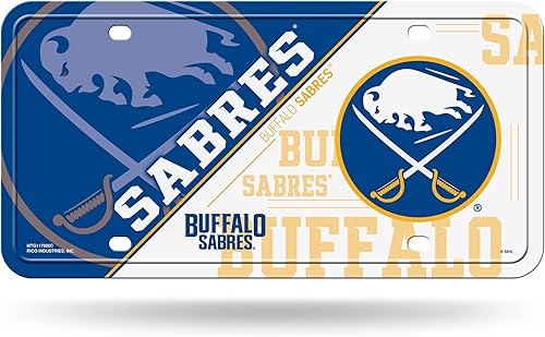 Vista 39 de Rico Industries NHL Hockey Split Metal Auto Tag 6" x 12" - Great for Truck/Car/SUV