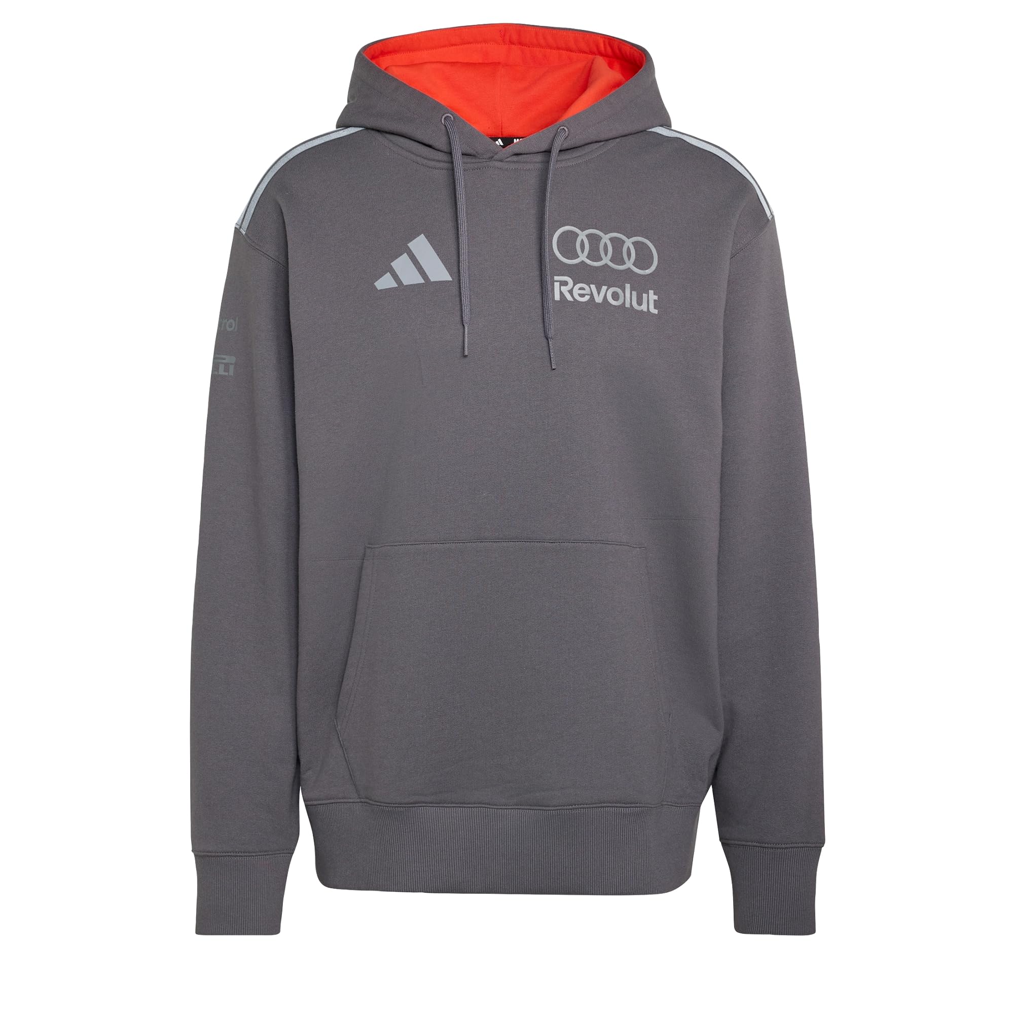 adidas Men's Audi Revolut Formula One Team 2026 Driver Hoodie Sweatshirt, grey strata, 3XL