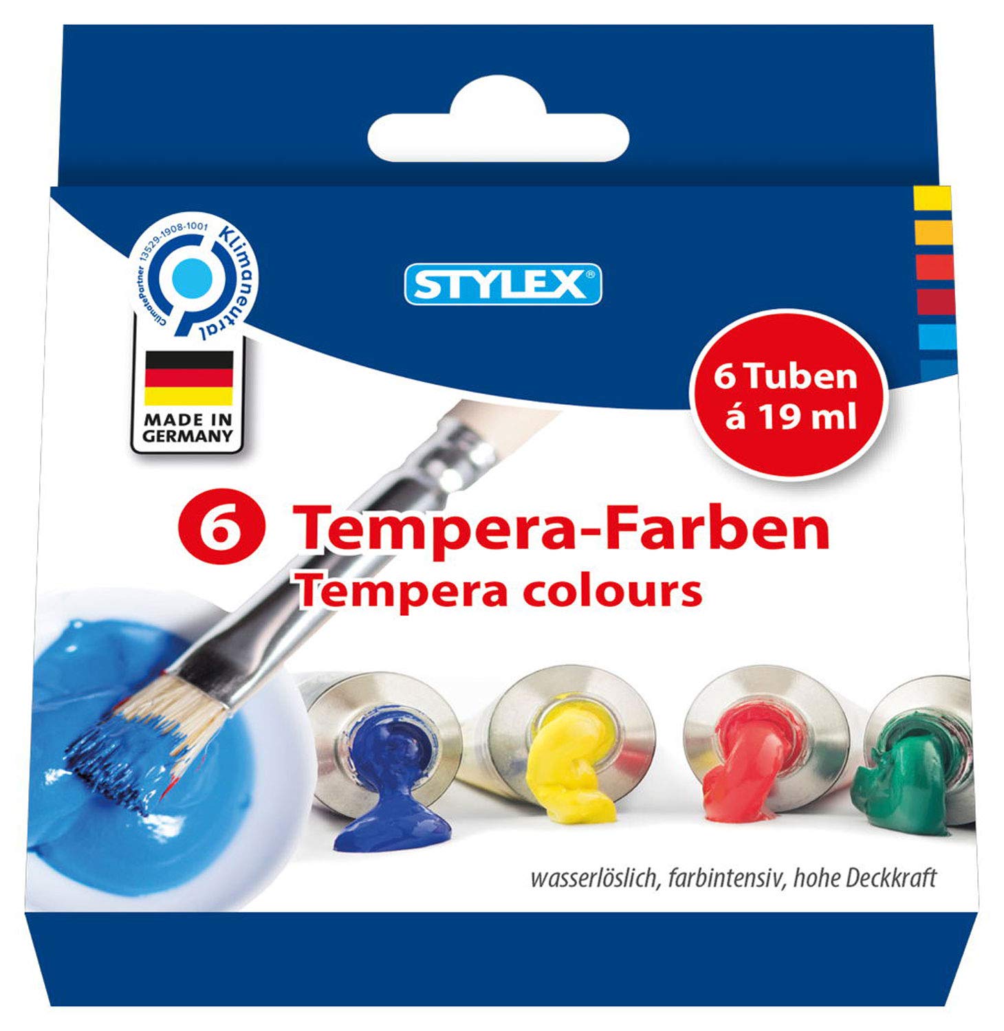 JOLLY Tempera Set 14 Colori Da 7,5 Ml – Colori A Guazzo Per Bambini E Scuola – Atossici E Miscibili