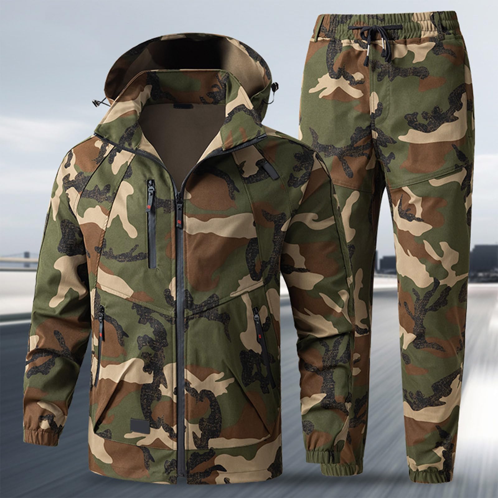 Tenue De Camouflage Vestes Coupe-Pluie Randonnée Homm Ete Pantalon De Chasse Homme Travail Peche Jogging Treillis Militaire Homme