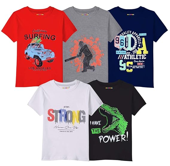 Kuchipoo Boys T-shirt(Pack of 5)