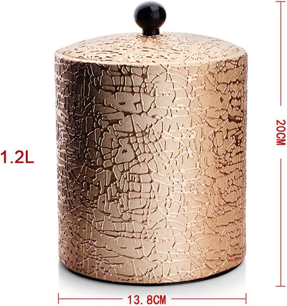 1.2 Liter Gold Faux Leather Insulated Ice Bucket with Bonus Ice Tongs Durable Stainless Steel Liner Double wall stainless steel freezing ice bucket