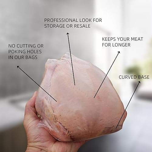 Miniatura 10 de Bolsas retráctiles para aves de corral, paquete de 30 unidades de 13 x 18 pulgadas transparentes para aves de corral con 30 lazos de cremallera, un