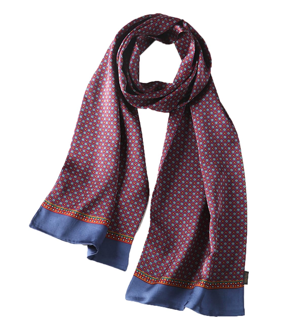 Men's 100 Silk Scarf Double Layers Fashion Neckerchief Formal Casual