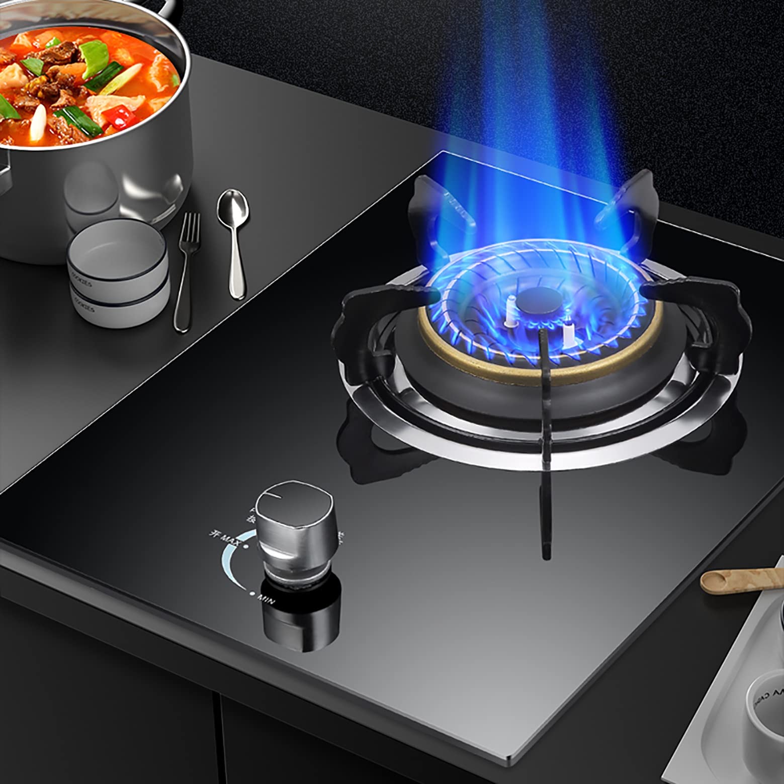 Amazon.co.jp: ガスコンロ30CMビルトインシングルバーナーガスコンロ