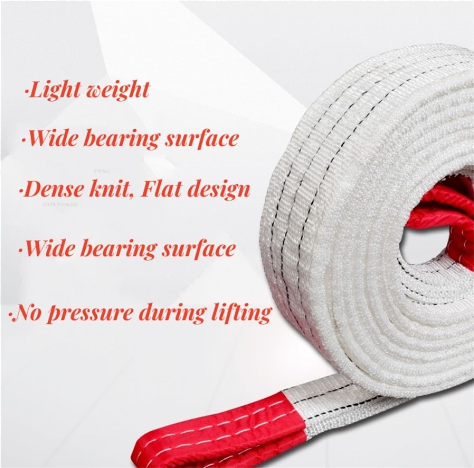 4-Lagiges Geflecht, Verschleißfestes Hebeband Für Kranarbeiten, Industrielle Hebearbeiten, Flachgurt-Anhängerseil Mit Lager,2 Ton Length 3m
