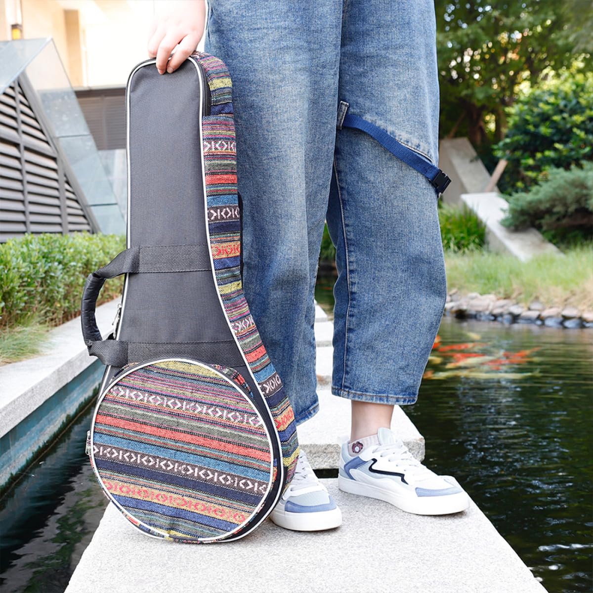 Abaodam Borsa per Mandolino Nazionale in Materiale Resistente e Spesso, Zaino Musicale Imbottito Manico, Borsa Porta Strumenti a Mano per Viaggi e Trasporto Comodo