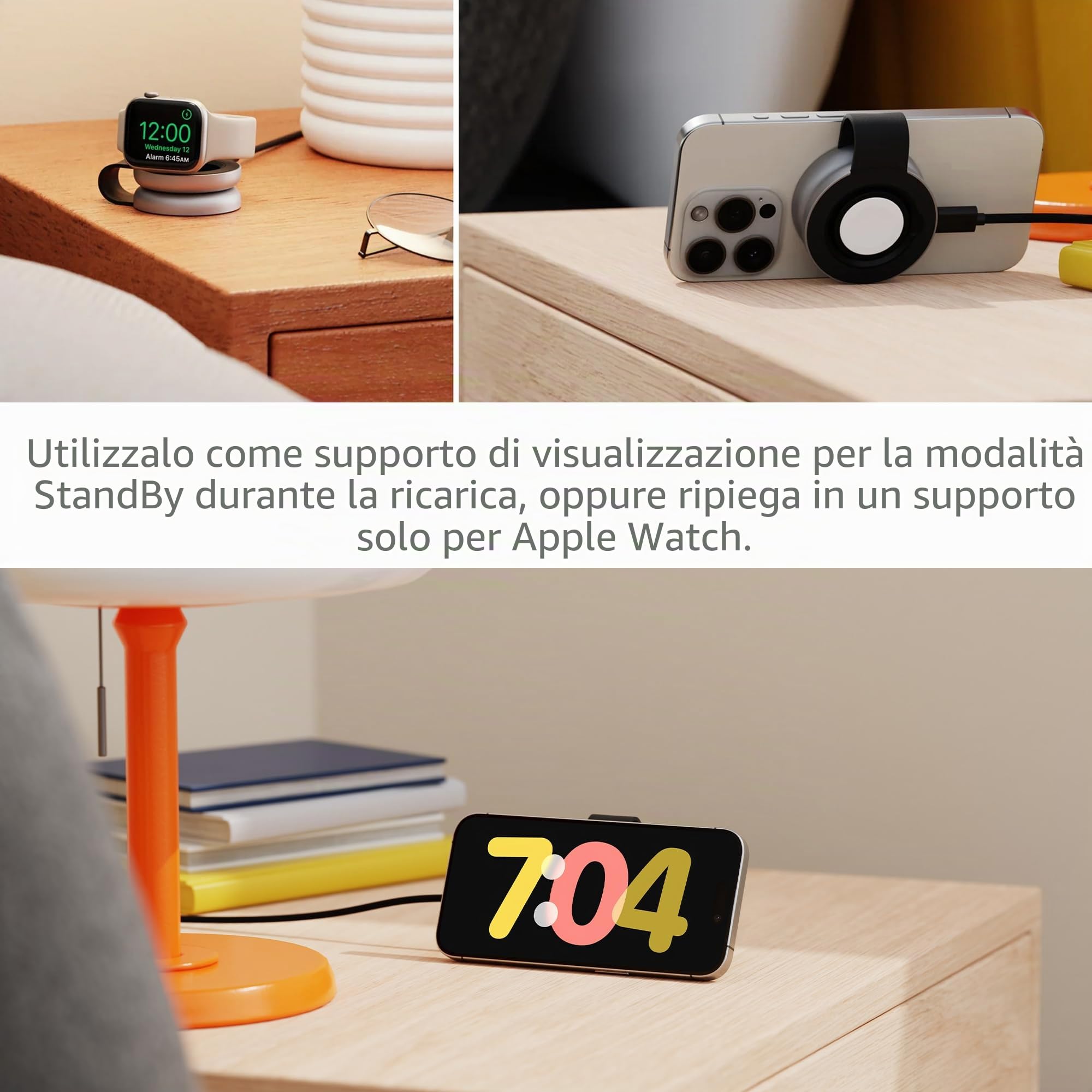 Twelve South Butterfly 2 in 1 Caricabatterie wireless compatto pieghevole con adattatore da viaggio, ricarica MagSafe Duo da 15 W per iPhone, Airpods e Apple Watch