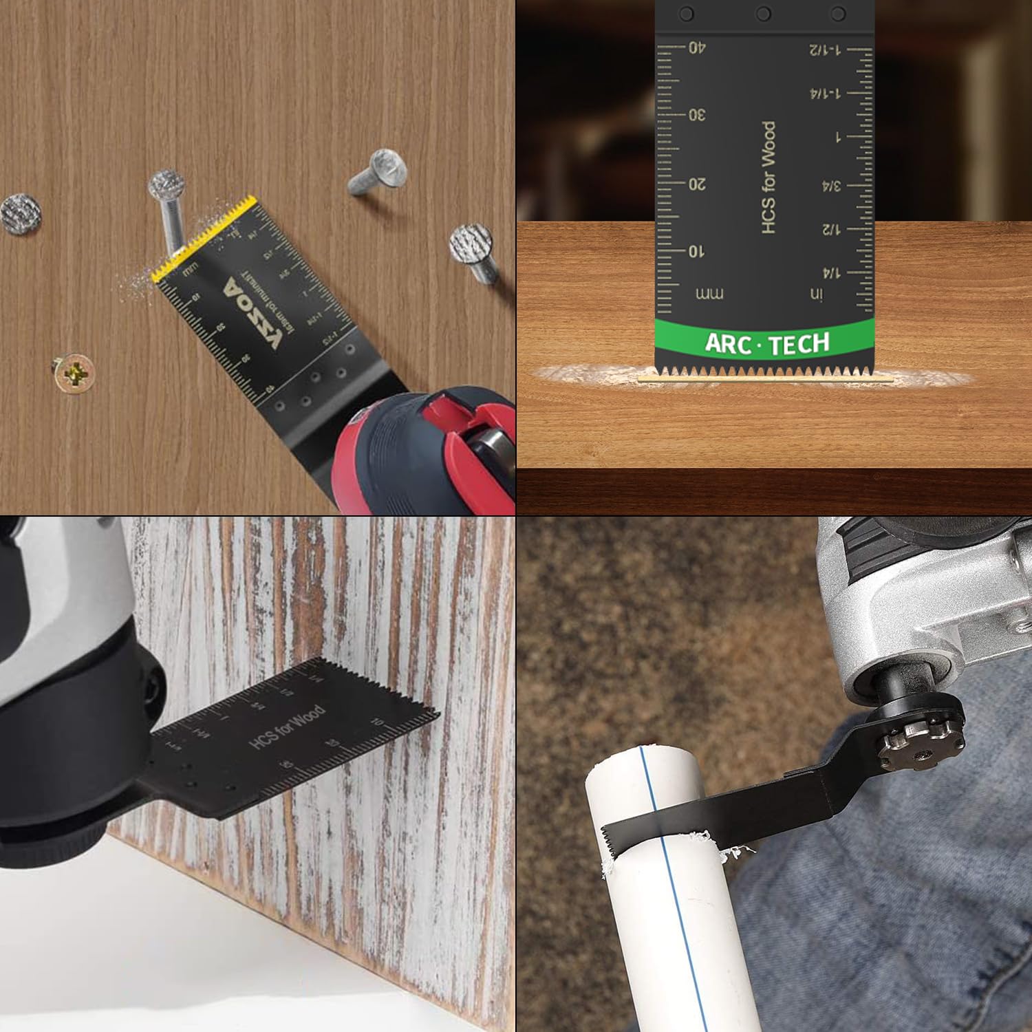 50 Tlg Multitool Sägeblätter Holz Set, Oszillierende Sägeblätter Titan 5 tlg Multitool Sägeblätter, für Metall und hartes Material,Universal SchnellwechselOszillierendes Zubehör Kompatibel mit Bosch