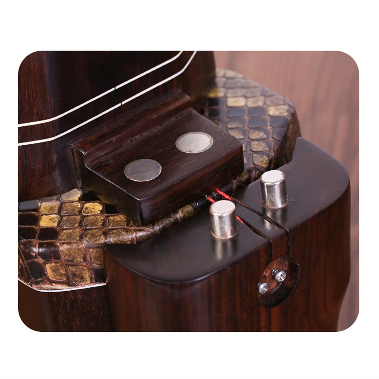 Old Mahogany Flat Octagonal Erhu Magnetic Amplified Erhu Instrument With Storage Box Beginner Erhu - Image 3