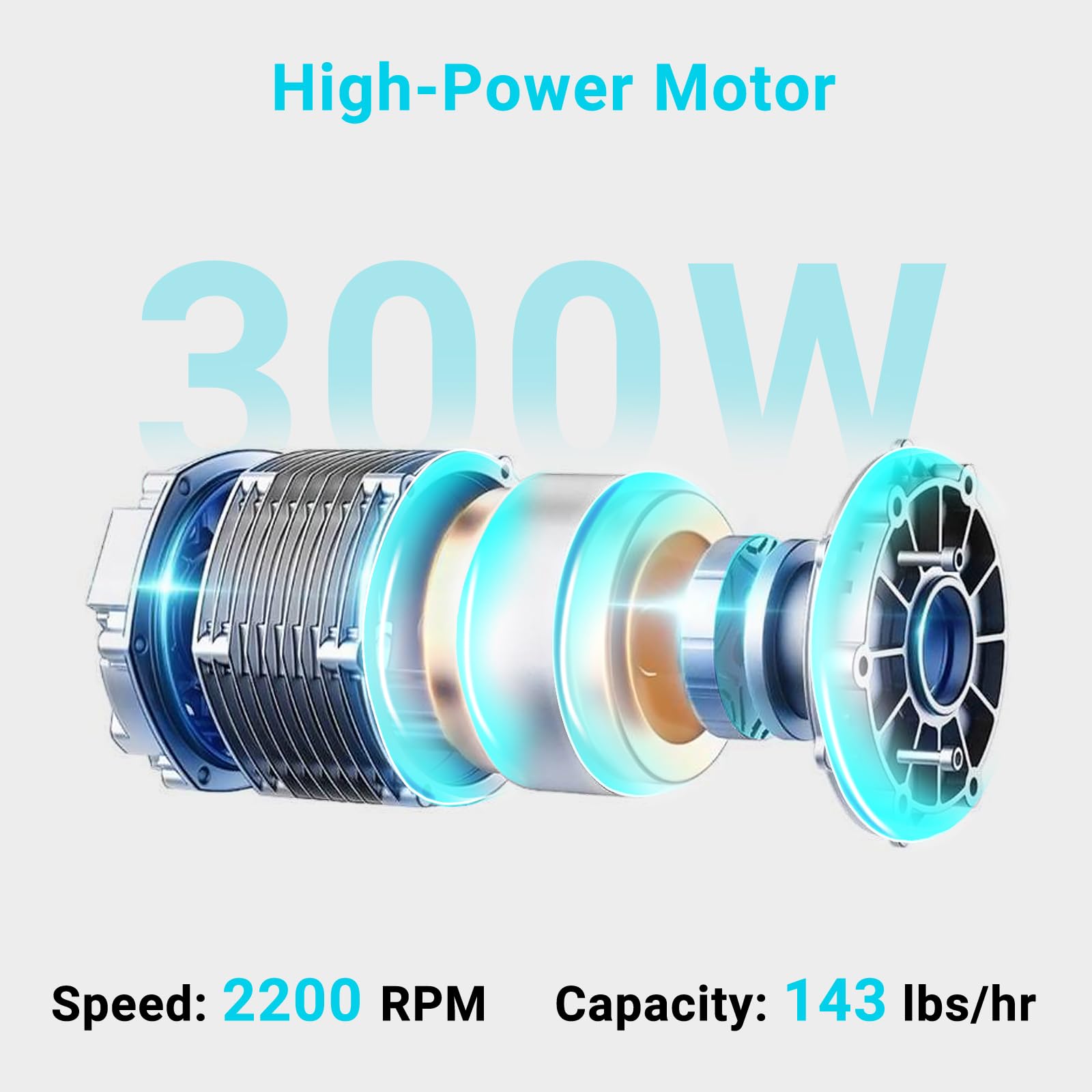 Máquina de afeitar de hielo de doble hoja eléctrica, 143 libras/hora, máquina trituradora de hielo de 300 W con cuchillas adicionales y picador de hielo para uso doméstico y comercial 4