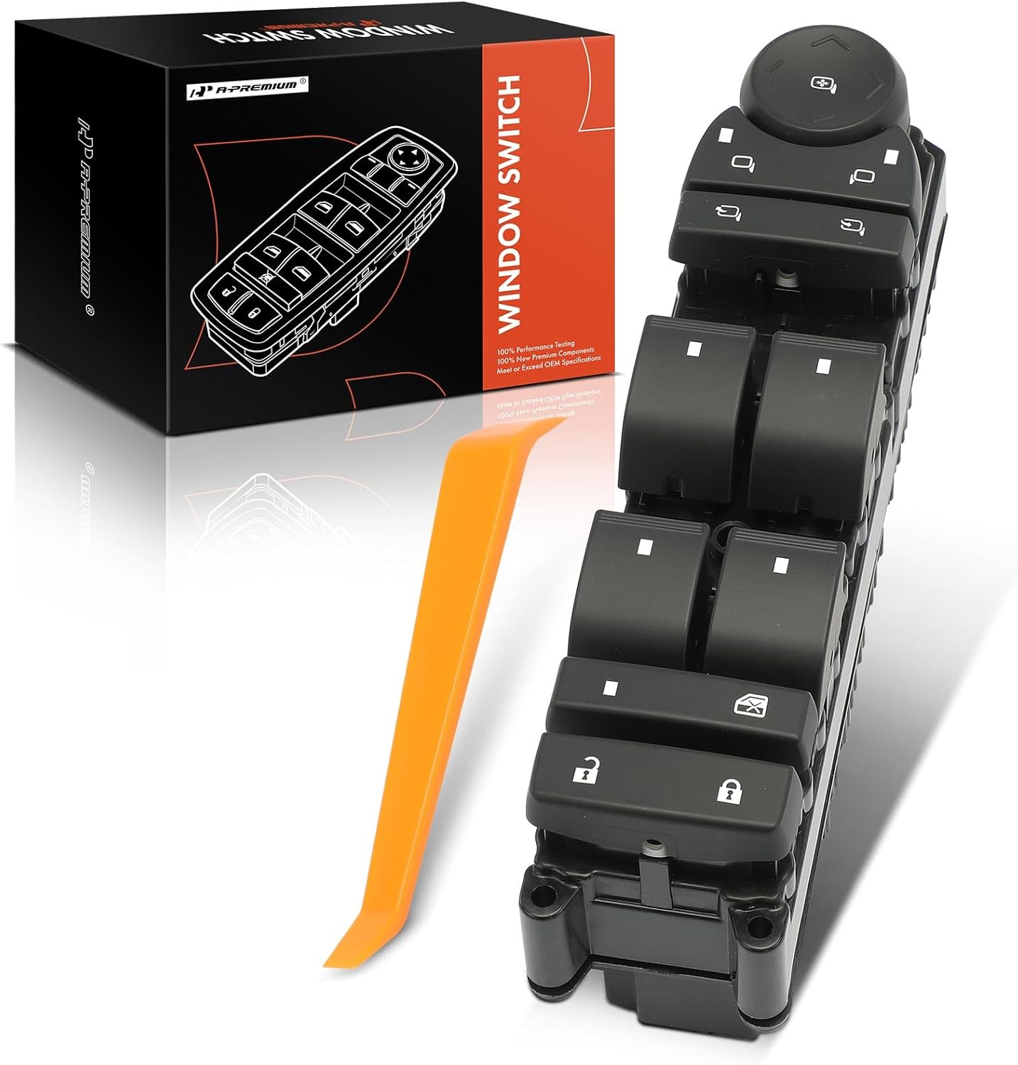 A-Premium Master Power Window Switch Compatible with Cadillac Escalade/Escalade ESV 2009-2014, Escalade EXT 2009-2013, Replace# 20790061, 20835555
