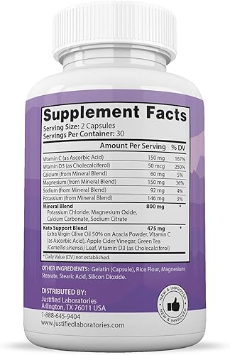 Miniatura 10 de Píldoras ultra rápidas Pure Keto Boost de 1275 mg Fórmula nueva y mejorada que contiene vinagre de sidra de manzana, aceite de oliva extra virgen en