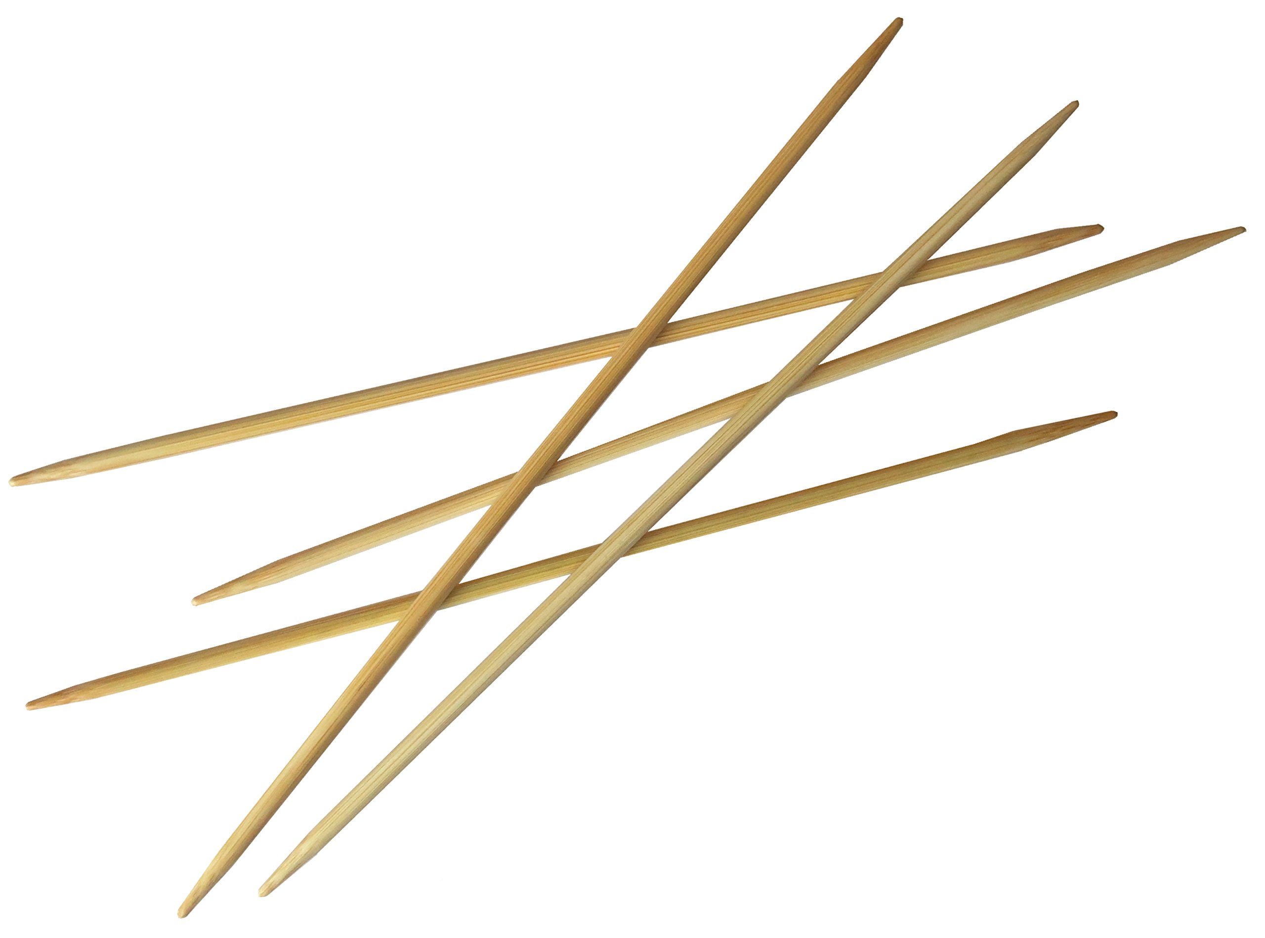 Adf 15Cm (6'') X 5Mm Double Pointed Bamboo Knitting Needles 5Pcs