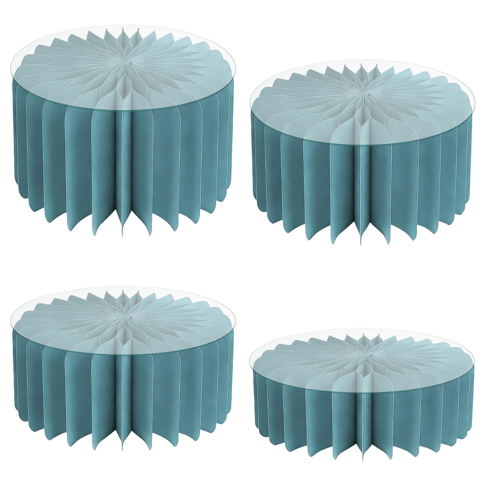 Of 4 Sustainable Foldable Dessert Stands Paper Materials for Tiered Sweet Displays in Gatherings Feature Four Size Wedding Stand