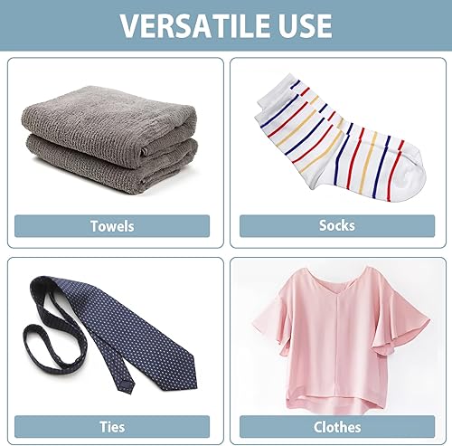 Miniatura 8 de TamBee Clips portátiles para colgar ropa de viaje, colgador de ropa de viaje, percha de secado de toallas, colgador de ropa plegable portátil para