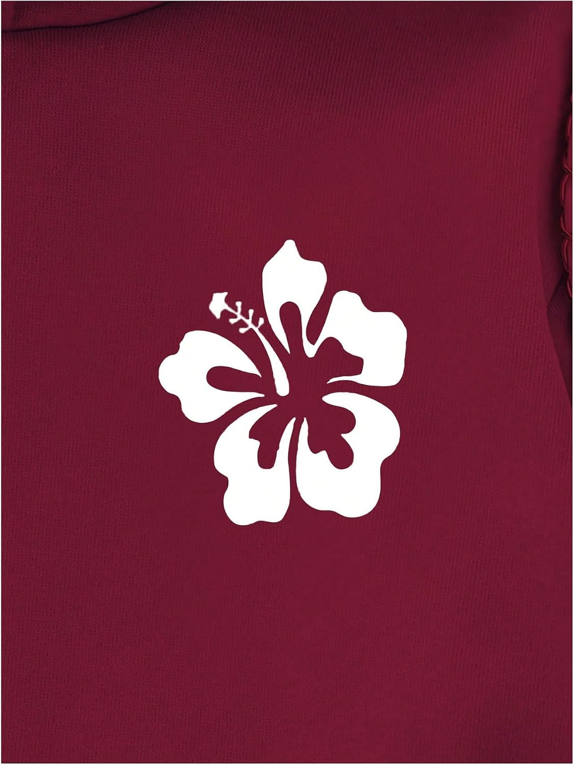 Verdusa Girl's Floral Letter Graphic Hoodie Sweatshirt Cute Pullover Tops with Pockets