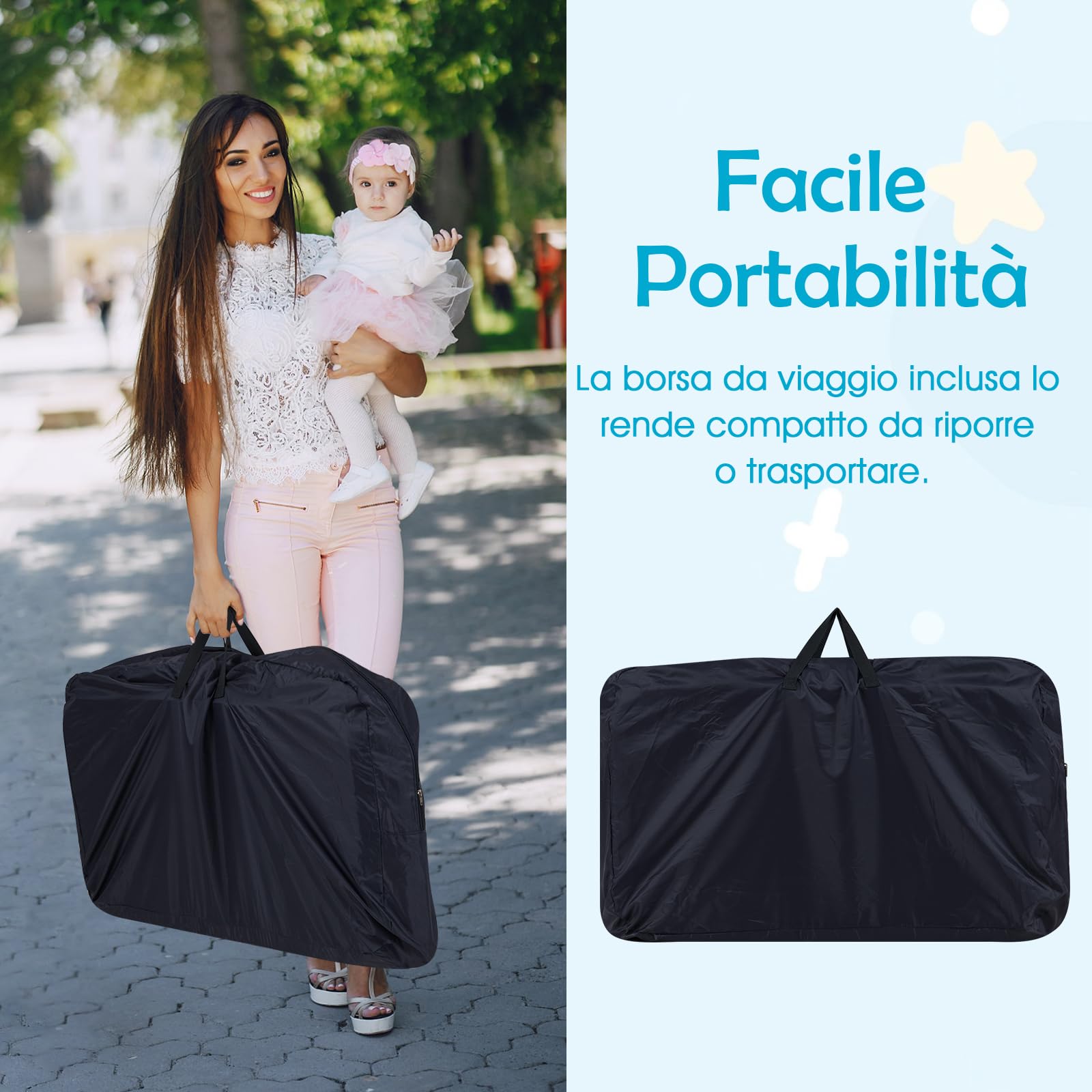 COSTWAY Culla Neonato, Culla Co-Sleeper Regolabile in Altezza a 7 Livelli, Ruote Bloccabili, Cesto Portaoggetti, Materasso e Baldacchino, Lettino Portatile e Pieghevole per Neonati 0-6 Mesi (Grigio)