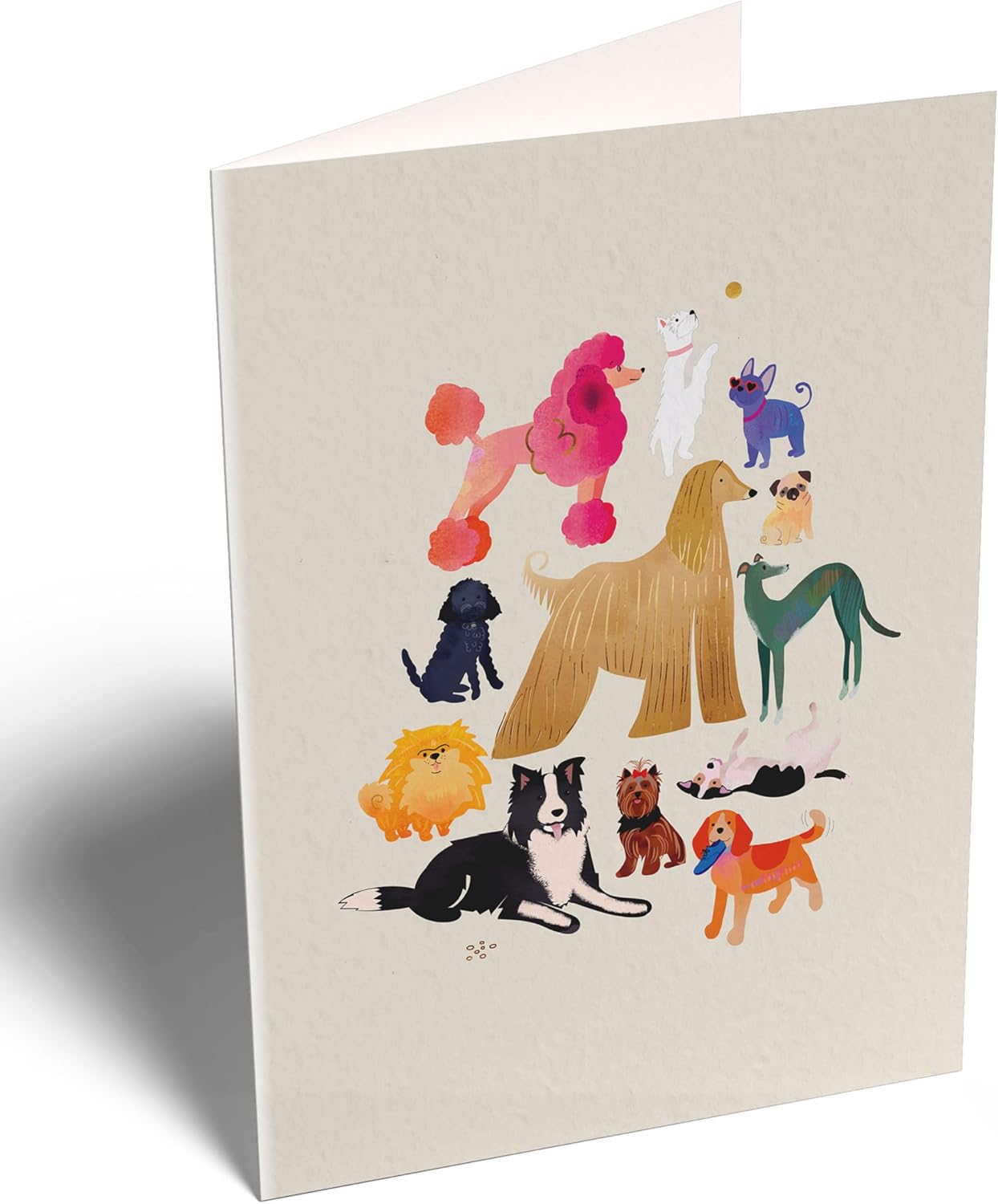 Elena Essex 12 Pack Blank Cards for All Occasions in One Box Set / 3.75 x 5.2 Inch Greeting Cards Assortment with Envelopes/Funny Cute Dogs Design Blank Cards / 300 Gsm Gold Foil Embossed Notecards - Image 5