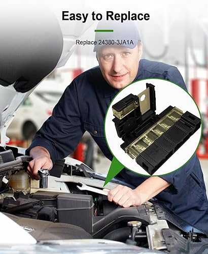 Miniatura 6 de Terminal de fusible de batería positivo de repuesto 24380-3JA1A, fusible fusible Fuselink con terminal de batería positivo para Nissan Altima