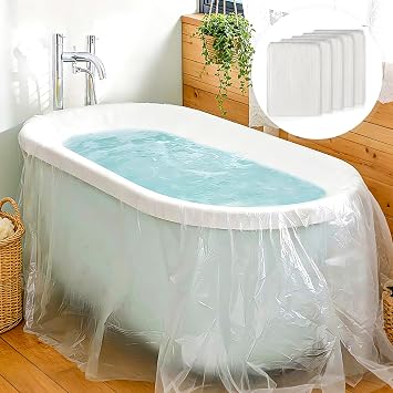 MAQIHAN Disposable Bathtub Cover Liner - 102 x 47 Inch Large Bathtub Liner