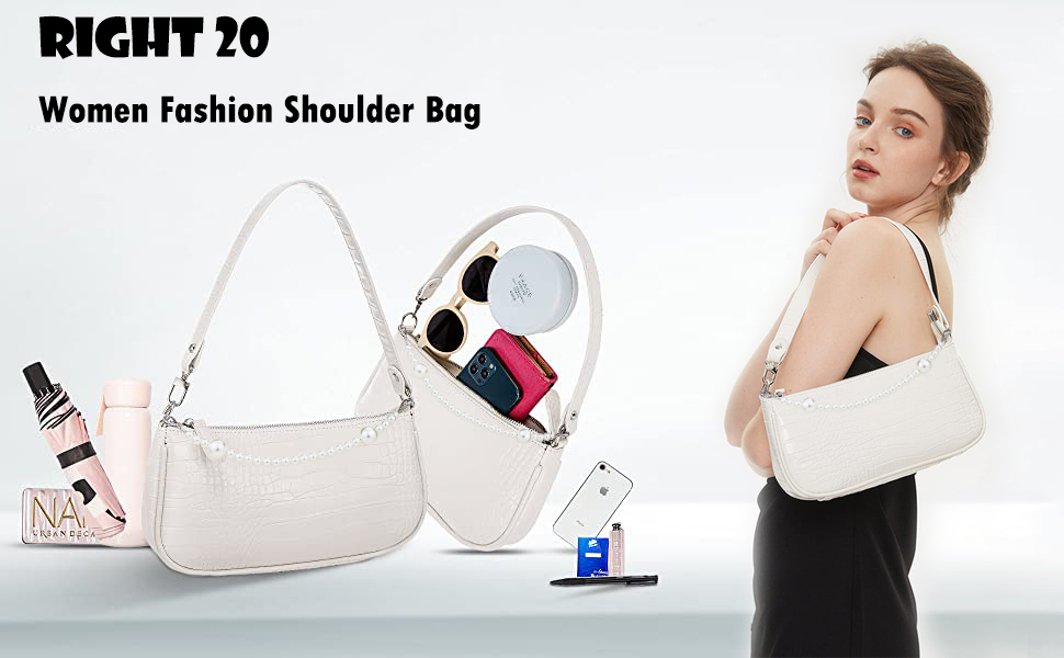 Right 20 Women's Shoulder Bag Small White Mini Shoulder Bag with