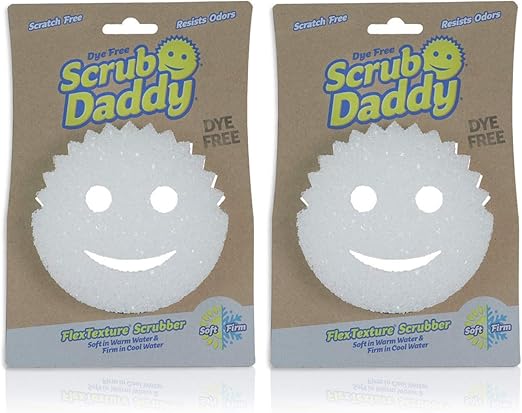 Scrub Daddy Sponge - Dye Free (2 Pack)