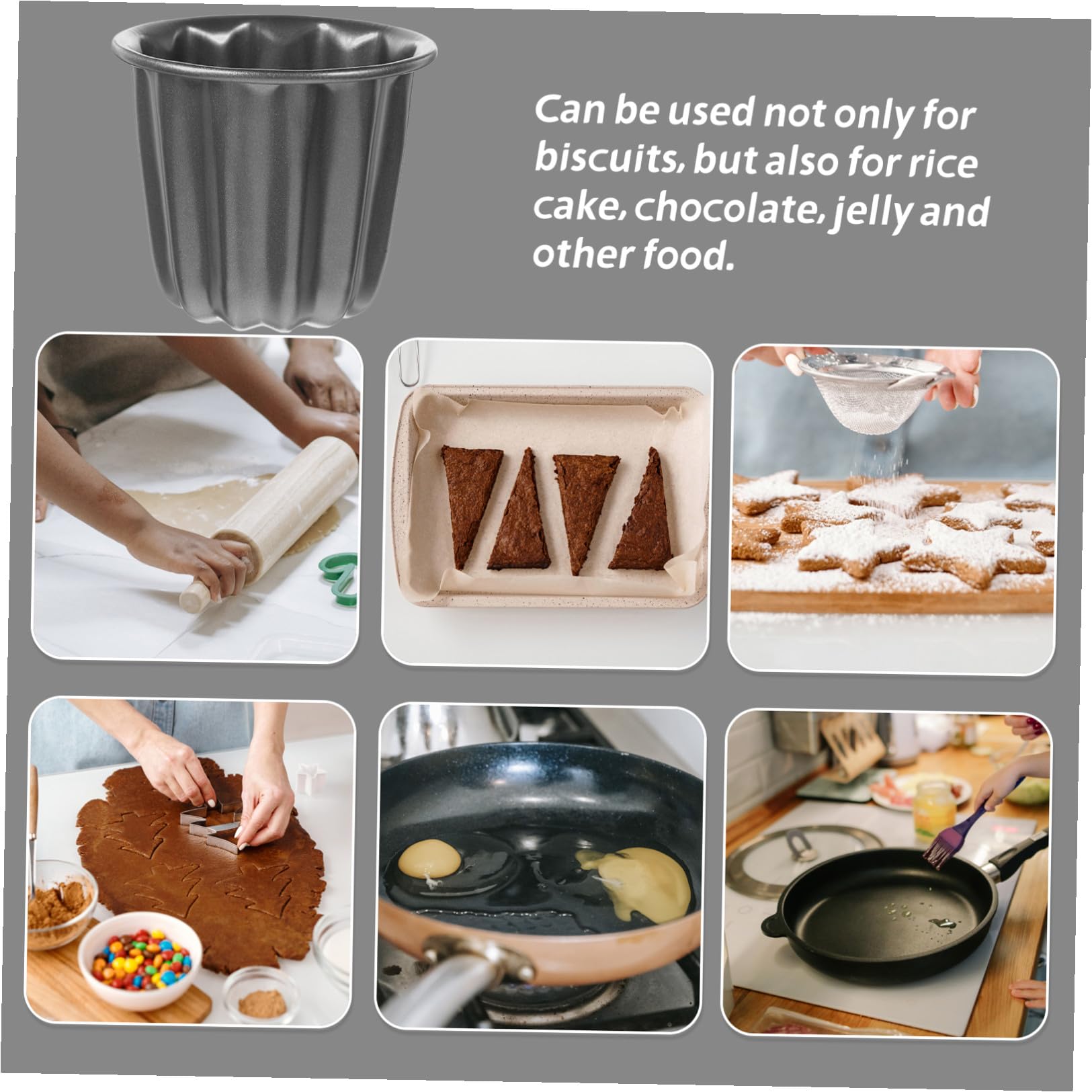 4 Stück Muffin Kuchen Formen aus Kohlenstoffstahl Multifunktionale Backformen mit Glatter Oberfläche für Backliebhaber in Heimischen Küche