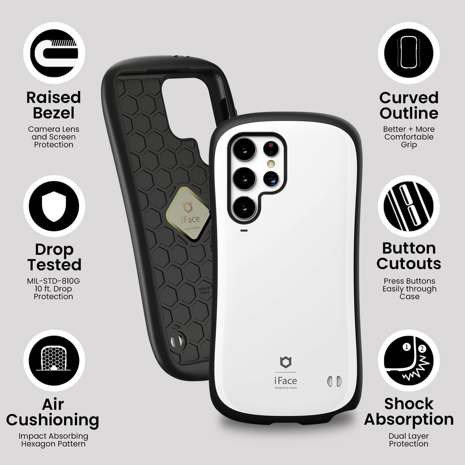 Samsung Galaxy S22 ホワイト + iFaceケース