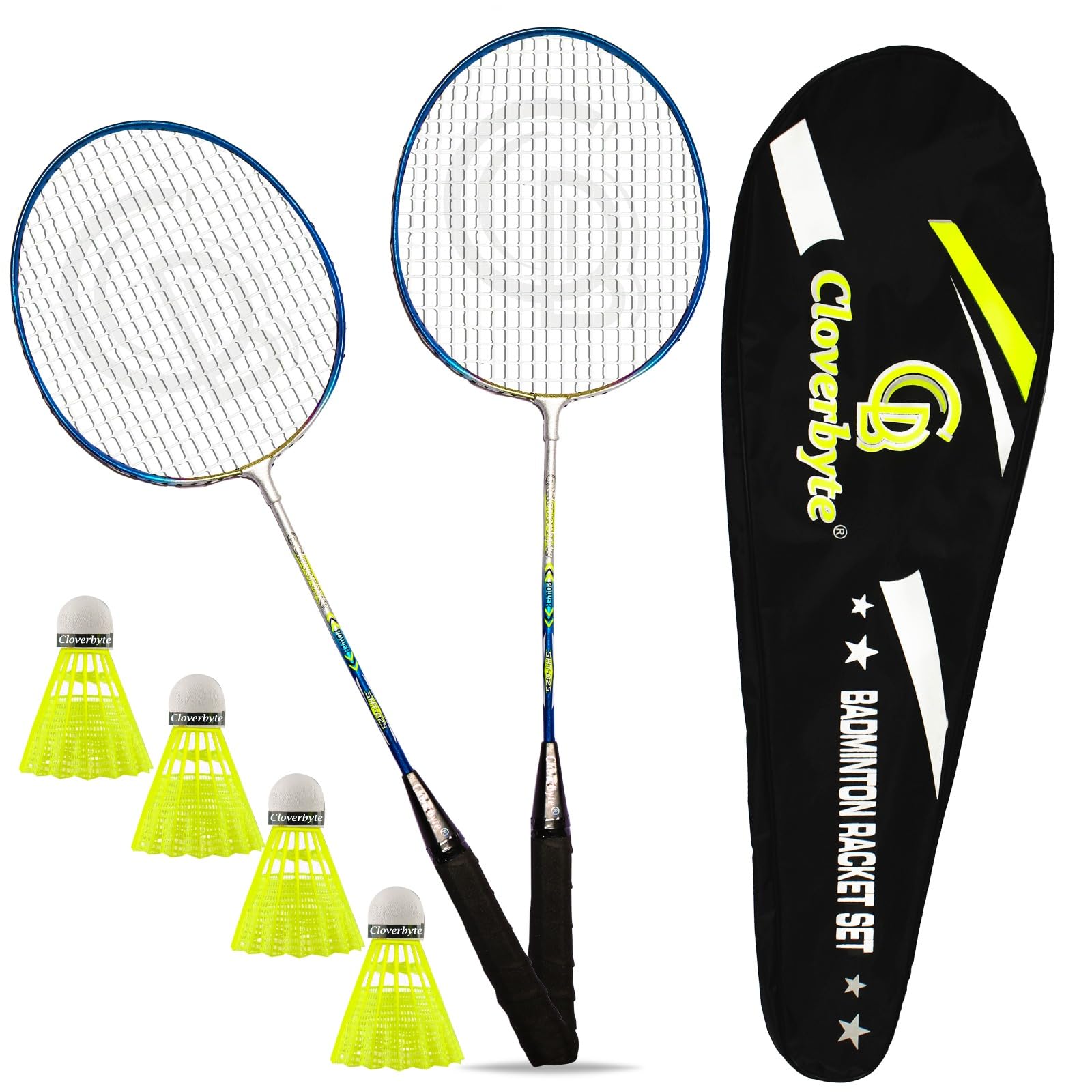 Power Blue Steel Light Weight Racquet 1 Pair with Bag Badminton Kit and Shuttlecocks (4)-image-29