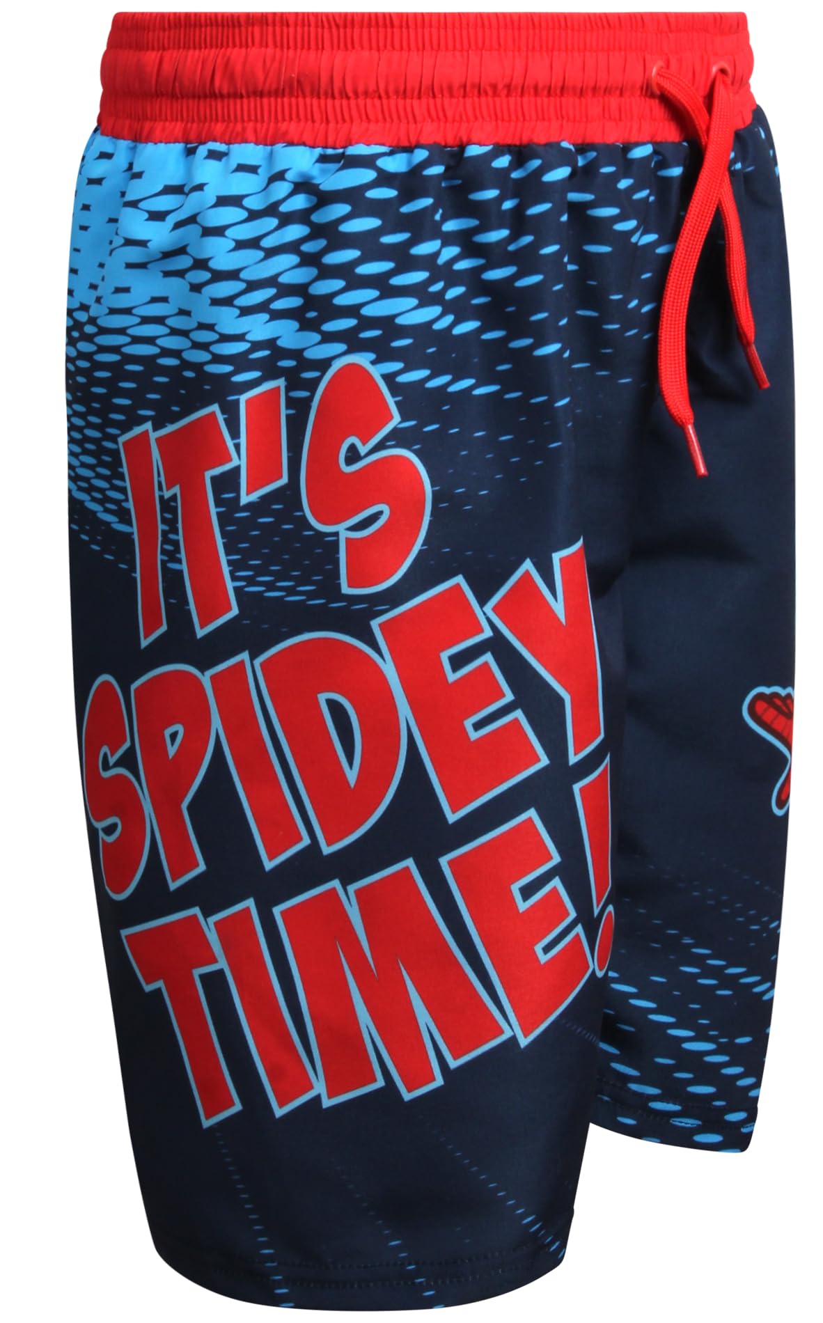 Marvel Spider-Man Swimsuit for Boys UPF 50+ Quick Dry Bathing Suit Shorts Superhero Swim Trunks (Sizes: 5-12), Size 2T, Navy/Red Spidey Time