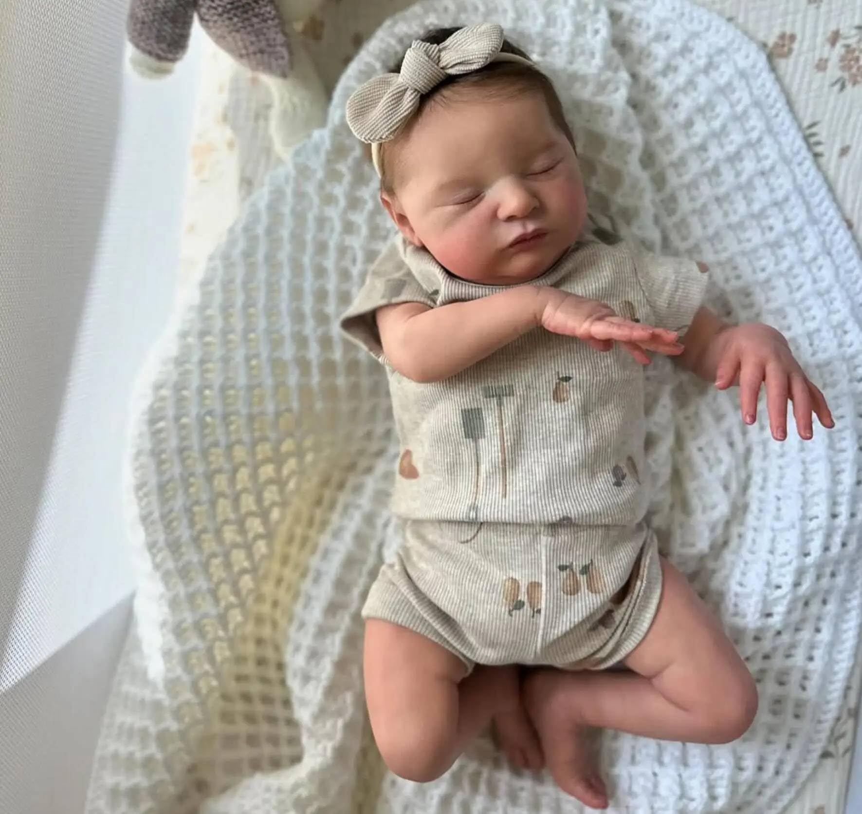 Reborn Baby Dolls silikonowe winylowe lalki Laura 50 cm realistyczne lalki niemowlęce, realistyczna lalka noworodka, wyglądająca na prawdziwe życie, śpiące niemowlęta, lalka z akcesoriami