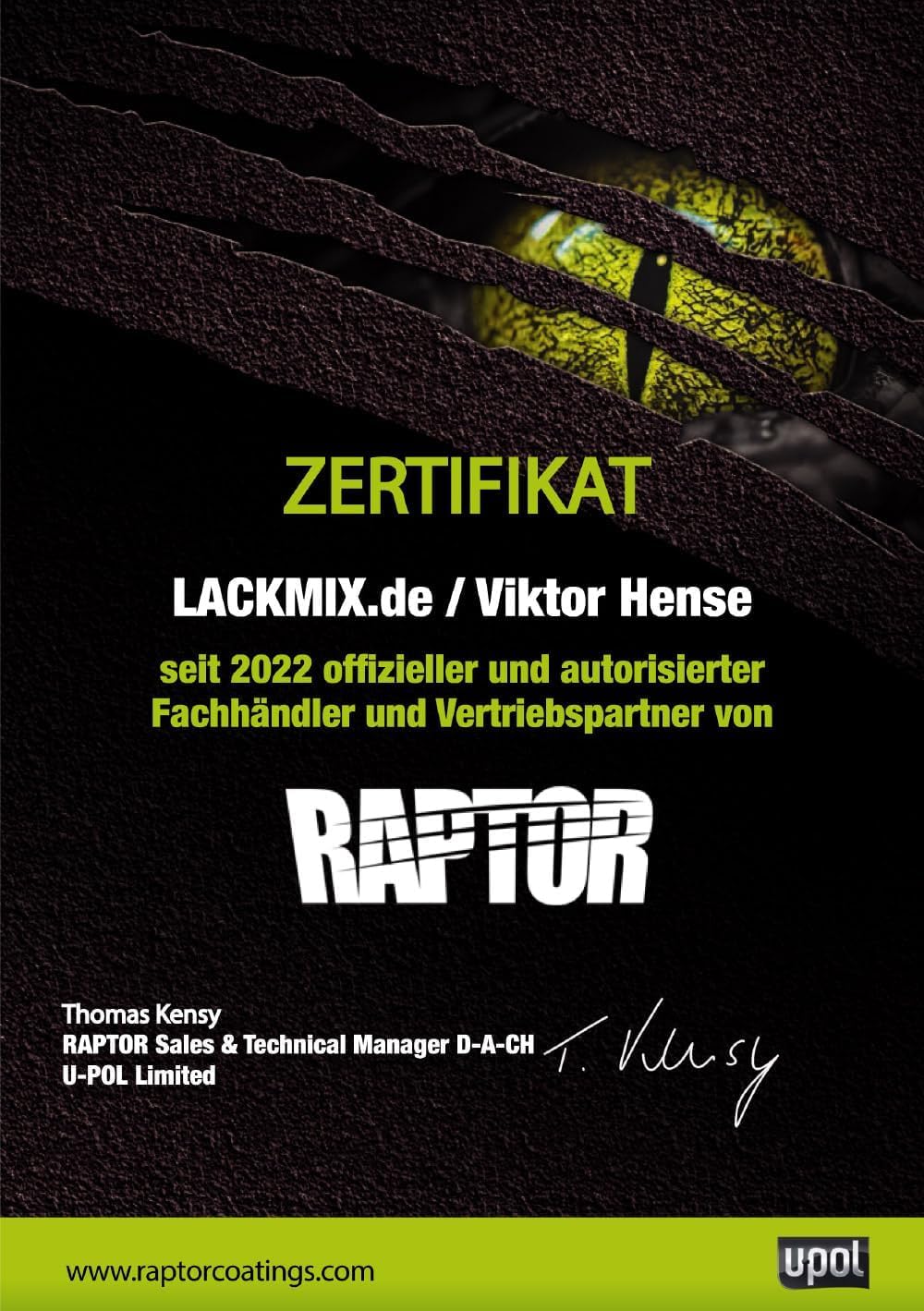 Raptor Lack Beschichtung 4er Set inkl. UBS Pistole + 4x 0,1 L Raptor Farbkonzentrat. Alle RAL Farben/Upol (Schwarz)
