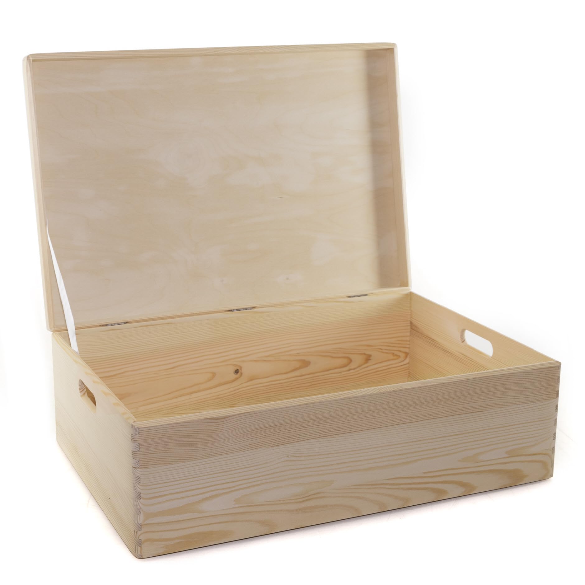 Holzkiste TRIO GR Stapelkisten Set 59 x 40 x 60/66 cm 1 Kiste mit Deckel XL Aufbewahrungsbox (mit Rollen)