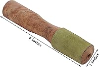 Vista 2 de Cuenco tibetano de madera dura envuelta en gamuza