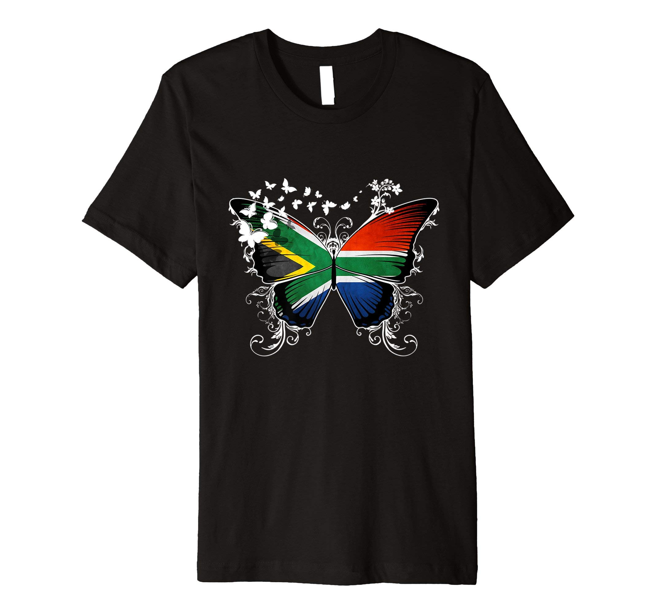 South Africa Flag T-Shirt South African Flag Butterfly T-ShirtOEKO-TEX  STANDARD 100 - Main Image
