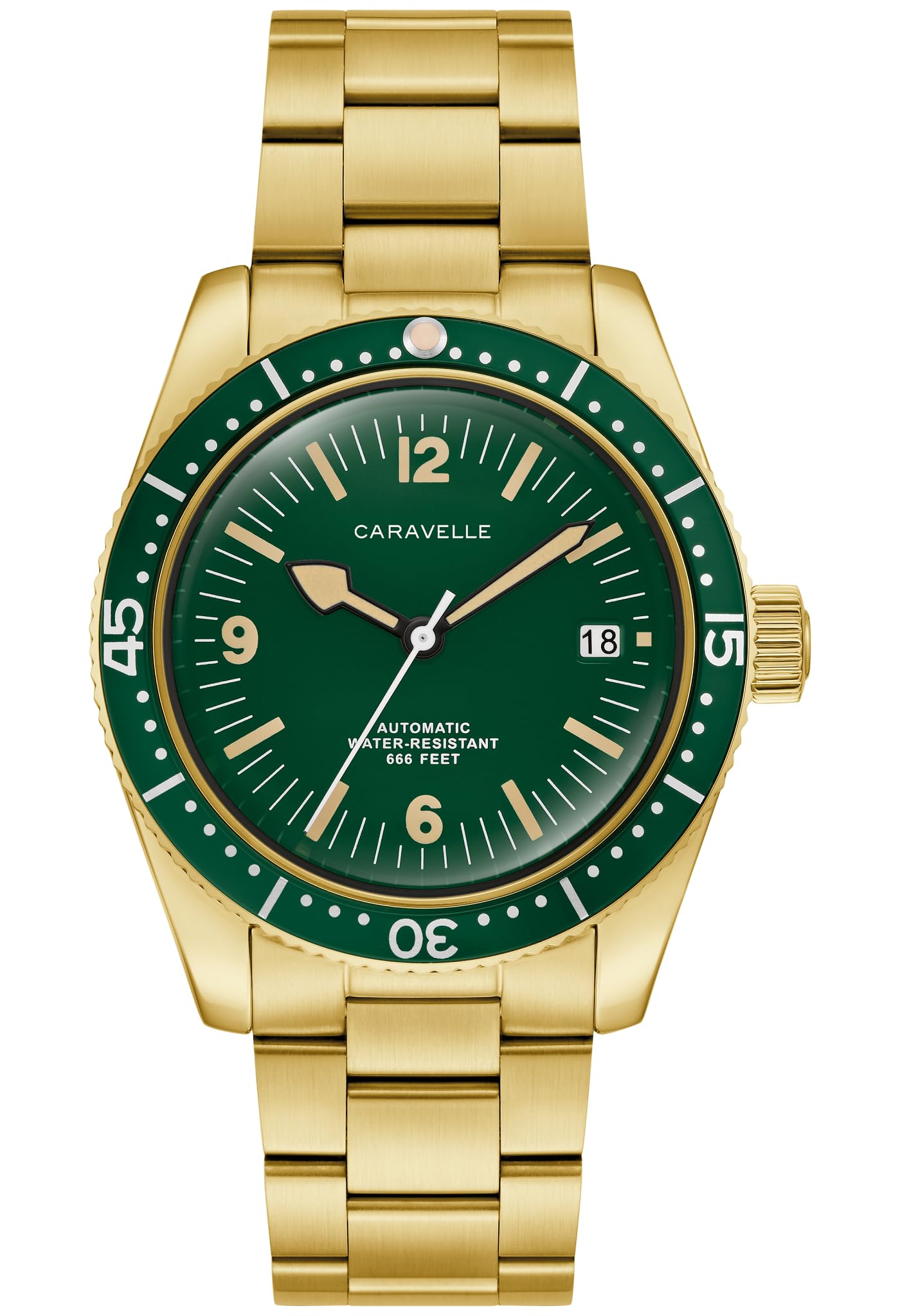 Amazon | Caravelle by Bulova メンズ自動腕時計、ビンテージシー
