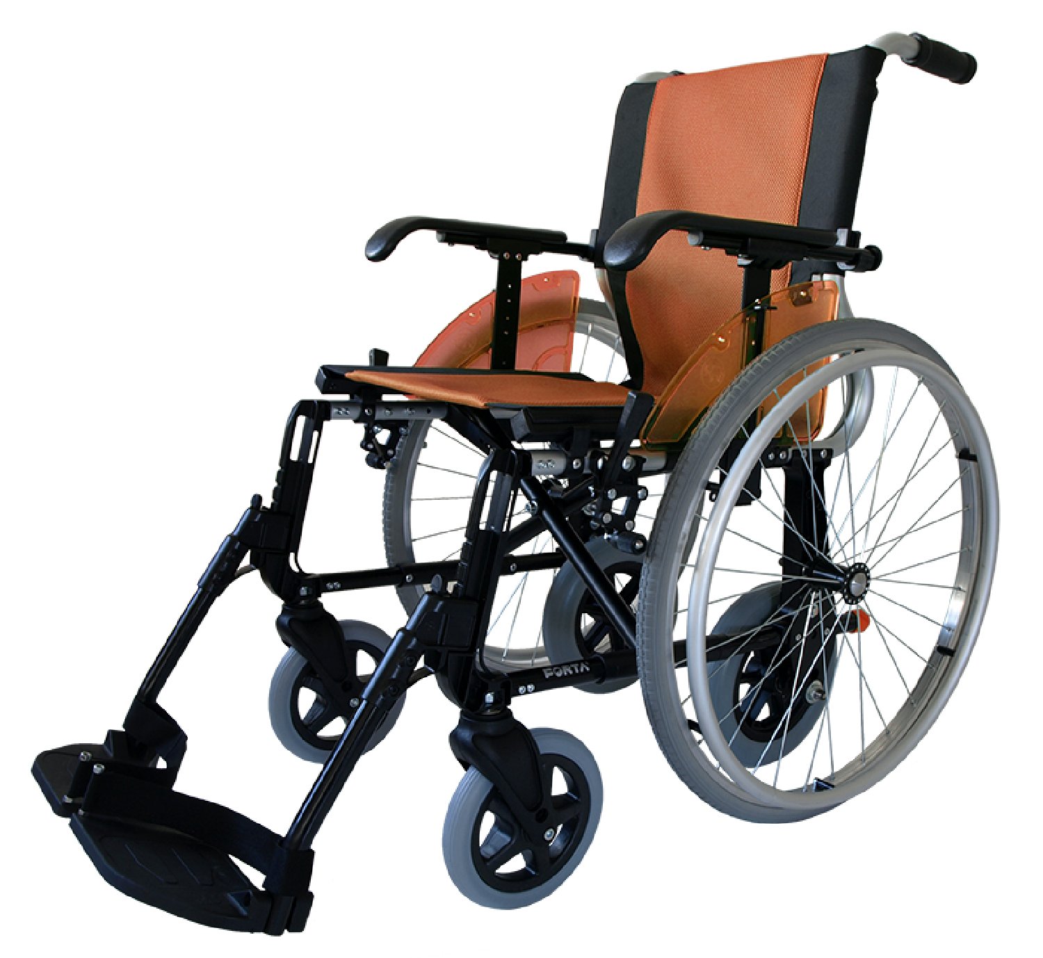 Silla de ruedas en aluminio FORTA LINE-DUO - Azul, 46 cm