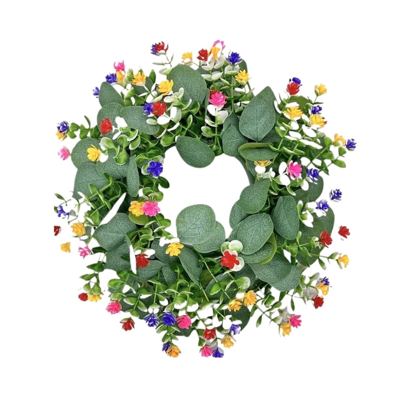 Door Wreath Artificial Wreath Greenery With Olive Leaves Bean For Front Door Farmhouse Home Wall Window Decor(C 45cm)