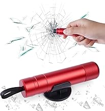 URAQT 2 in 1 Car Window Breaker, Portable Glass Breaker Seatbelt Cutter, Emergency Escape Tool Vehicle Safety Glass Hammer, Car Escape Tool for Land and Underwater (Red)
