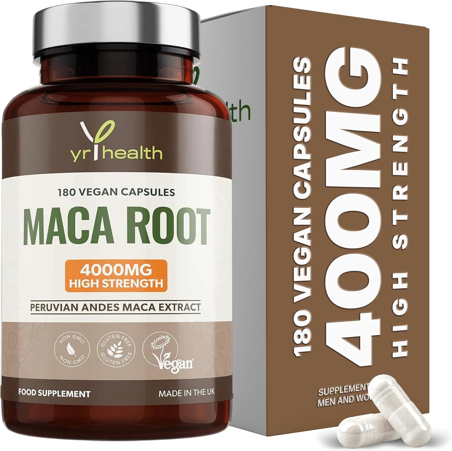 Maca Root Capsules 4000mg, 180...